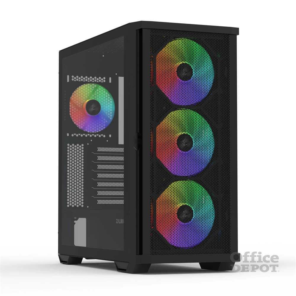 Zalman Z10 PLUS fekete (táp nélküli) ablakos ATX ház