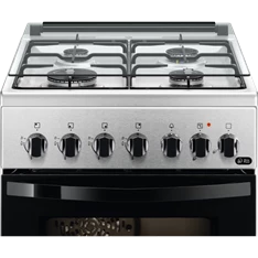 Zanussi ZCK552J1XA inox, szabadonálló, gáz, kombinált, főzőzóna: 4, sütő:54L, grill, tűzhely