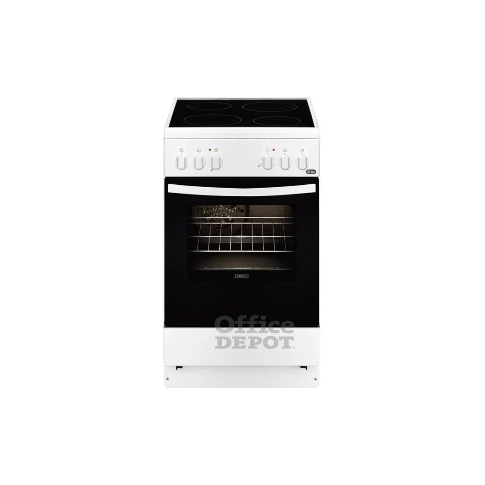 Zanussi ZCV 550G1WA fehér, szabadonálló, kerámialapos, elektromos, főzőzóna: 4, sütő:54L, grill, tűzhely