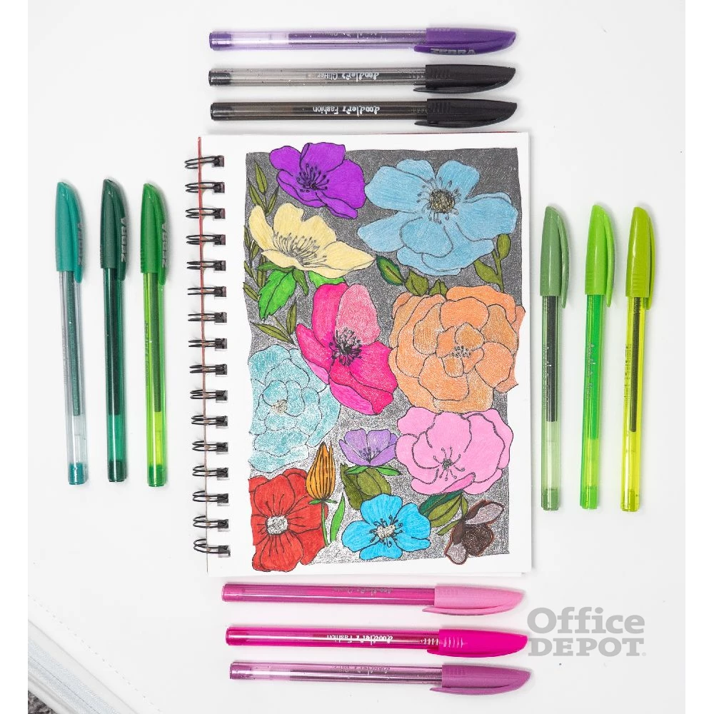 Zebra Doodlerz Fashion&Neon 10db-os zseléstoll készlet