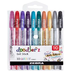 Zebra Doodlerz Glitter 10db-os zseléstoll készlet Zebra Doodlerz Glitter 10db-os zseléstoll készlet