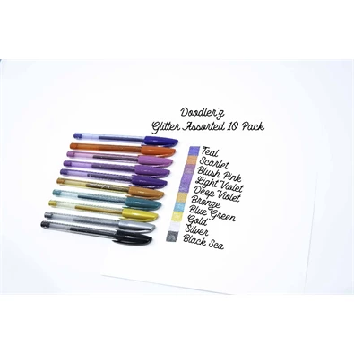 Zebra Doodlerz Glitter 10db-os zseléstoll készlet Zebra Doodlerz Glitter 10db-os zseléstoll készlet