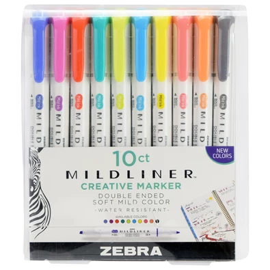 ZEBRA Mildliner 10db-os kettős végű szövegkiemelő készlet ZEBRA Mildliner 10db-os kettős végű szövegkiemelő készlet