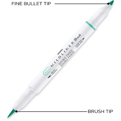 Zebra Mildliner Brush 10db-os kettős végű ecset marker Zebra Mildliner Brush 10db-os kettős végű ecset marker