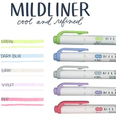 ZEBRA Mildliner Cool&Refined 5db-os kettős végű szövegkiemelő készlet ZEBRA Mildliner Cool&Refined 5db-os kettős végű szövegkiemelő készlet