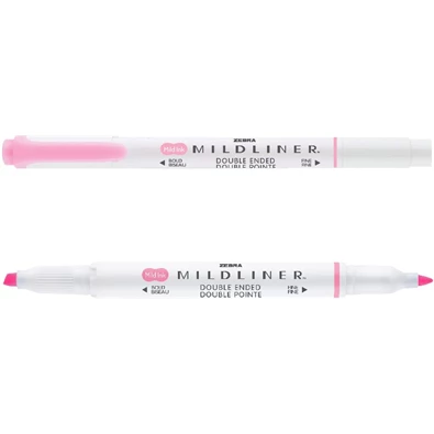 Zebra Mildliner Fluorescent rózsaszín kettős végű szövegkiemelő Zebra Mildliner Fluorescent rózsaszín kettős végű szövegkiemelő