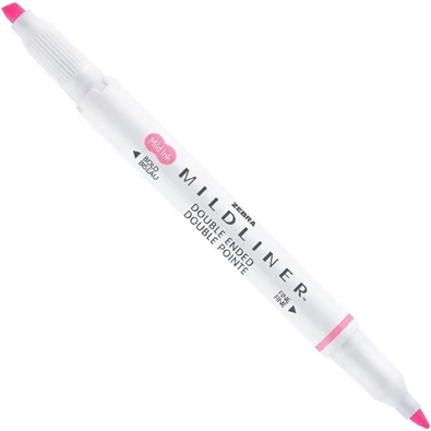 Zebra Mildliner Fluorescent rózsaszín kettős végű szövegkiemelő Zebra Mildliner Fluorescent rózsaszín kettős végű szövegkiemelő