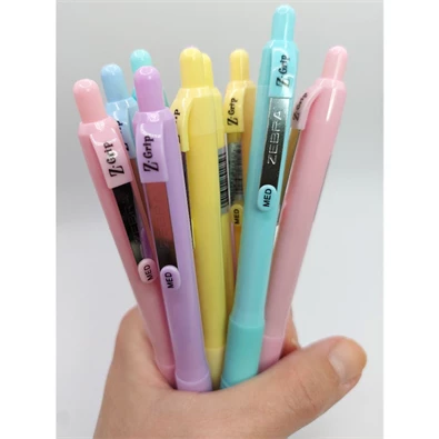 Zebra Z-Grip Pastel pasztell rózsaszín golyóstoll kék tintával Zebra Z-Grip Pastel pasztell rózsaszín golyóstoll kék tintával