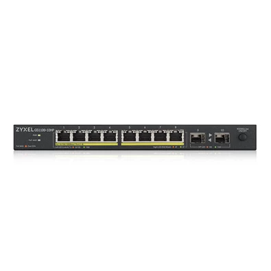 ZyXEL GS1100-10HP 8x GbE LAN PoE (120W) 2x GbE SFP port PoE switch ZyXEL GS1100-10HP 8x GbE LAN PoE (120W) 2x GbE SFP port PoE switch