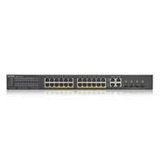ZyXEL GS1920-24HPv2 28port GbE LAN PoE (375W) 4x GbE SFP/RJ45 Combo port L2 menedzselhető PoE switch ZyXEL GS1920-24HPv2 28port GbE LAN PoE (375W) 4x GbE SFP/RJ45 Combo port L2 menedzselhető PoE switch