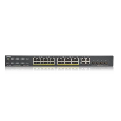 ZyXEL GS1920-24HPv2 28port GbE LAN PoE (375W) 4x GbE SFP/RJ45 Combo port L2 menedzselhető PoE switch ZyXEL GS1920-24HPv2 28port GbE LAN PoE (375W) 4x GbE SFP/RJ45 Combo port L2 menedzselhető PoE switch
